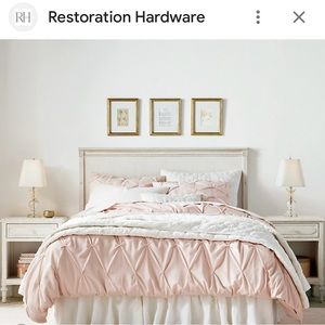 Restoration Hardware Teen PINTUCKED BOW BOUDOIR Duvet with 2 SHAMS